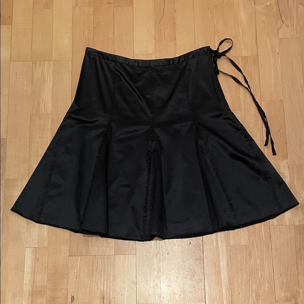 NWT Elegant Black Satin Women's Skirt